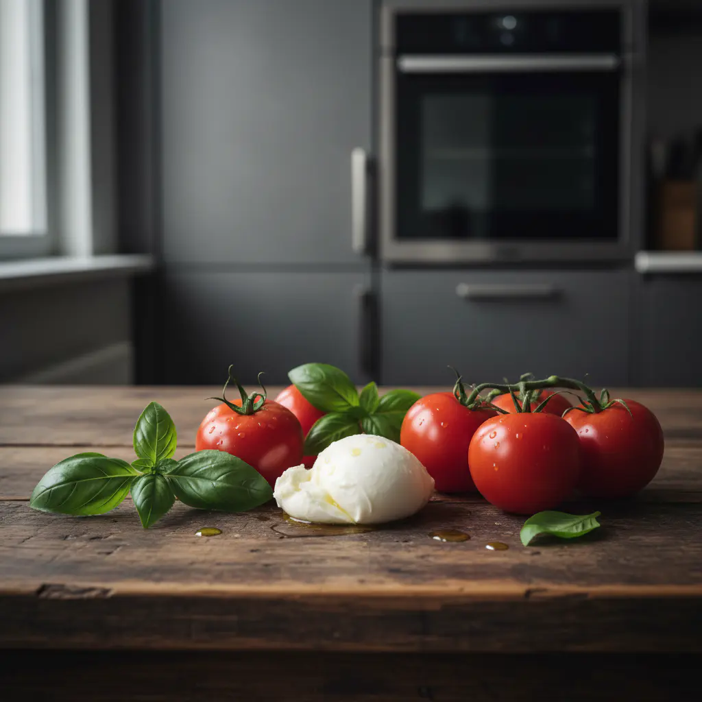 Ingredienti freschi per pizza